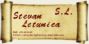 Stevan Letunica vizit kartica